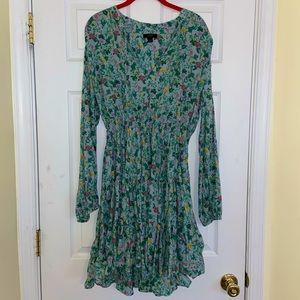 J. Crew Long Sleeve Floral Dress Large